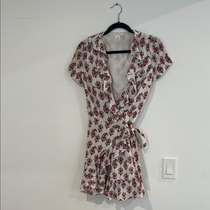 Club Monaco Red Mini Sundress with Flutter Sleeves